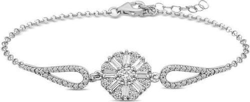 Gümüş Baget Taşlı Bileklik SL2655