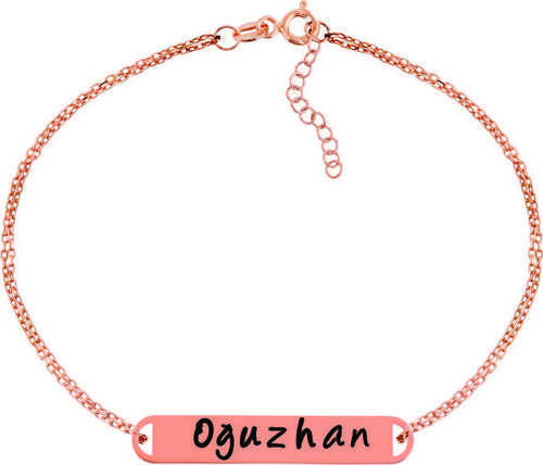 Gümüş Rose Kişiye Özel İsimli Bayan Bileklik SL2724
