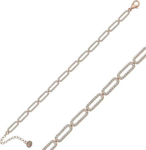 Gümüş Rose Oval Taşlı Bayan Bileklik  SL4187