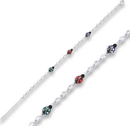 Gümüş Uğur Böceği Bayan Bileklik  SL4261