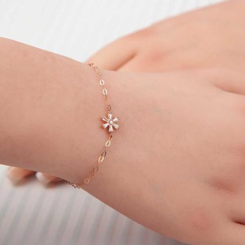 Gümüş Rose Çiçek Kadın Bileklik  SL5333