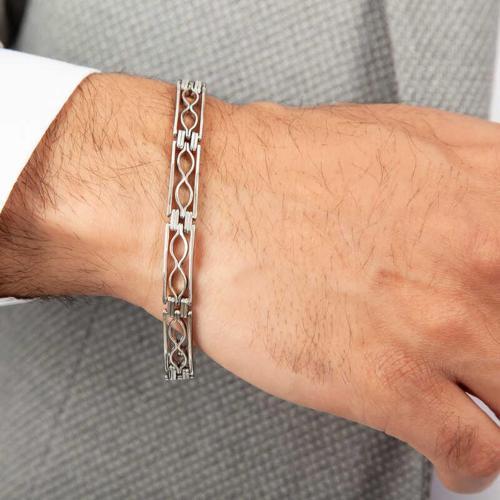 Gümüş Oksitli Erkek Bileklik  SL5347