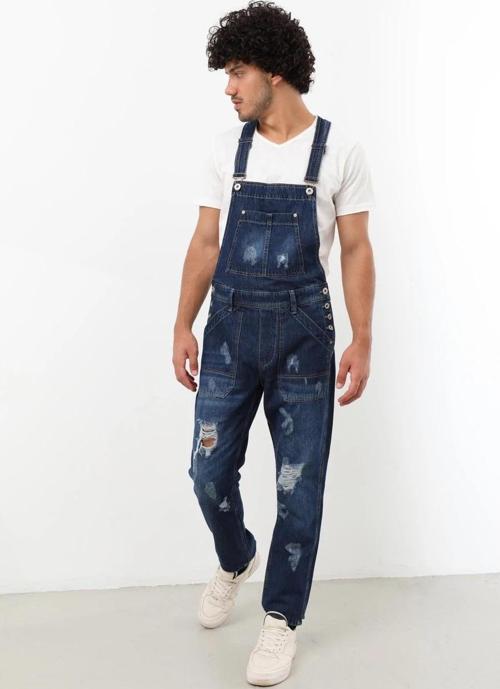 Erkek Jean Tulum Pantolon Lacivert