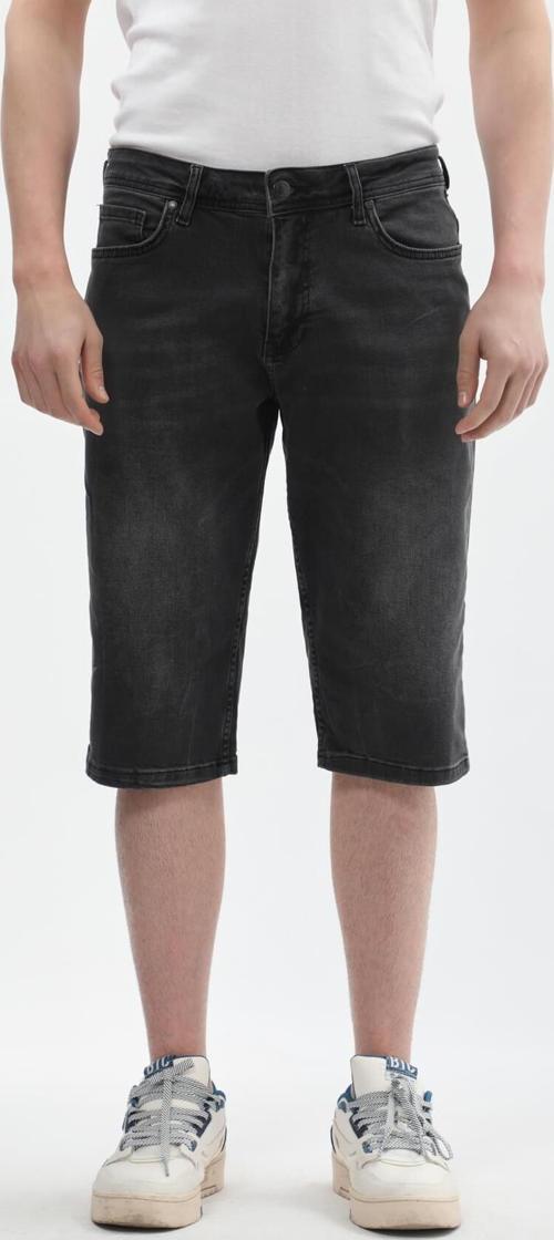 Erkek Esnek Likralı Jean Şort