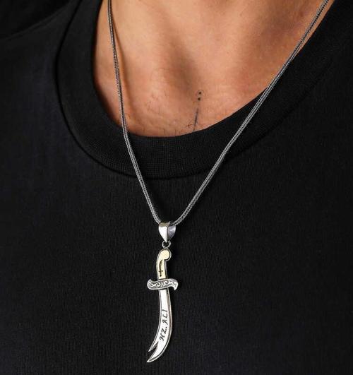 Gümüş Hz. Ali Zülfikar Kolye  SL5928