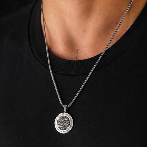 Gümüş İsmi Azam Duası Kolye  SL5935