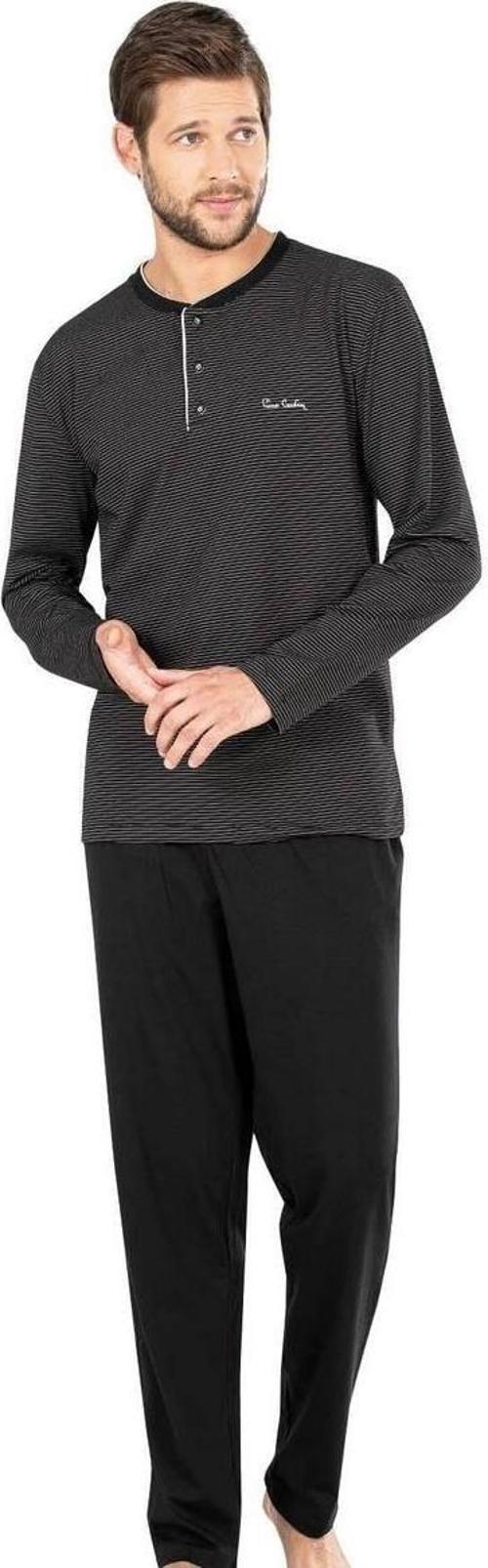 Erkek Penye Çizgili Pijama Lacivert
