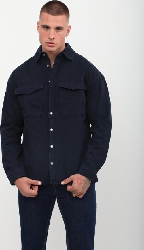 Erkek Oversize Jean Gömlek Lacivert