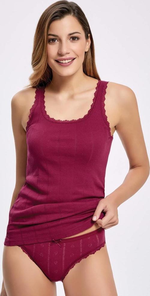 Jakarlı (Transferli Ribana) Geniş Askılı Çamaşır Takımı