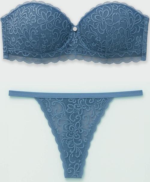 Kadın Ales Desteksiz Straplez Sütyen Takım