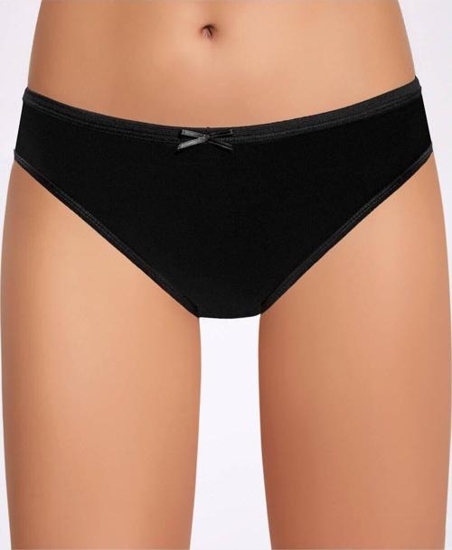 Fiyonklu Siyah Kadın Bikini Külot 10 Adet