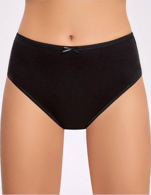 Fiyonklu Biyeli Siyah Kadın Bato Külot  5 Adet