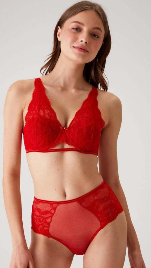 Dantelli Dolgulu Soft Push Up Sütyen Takımı