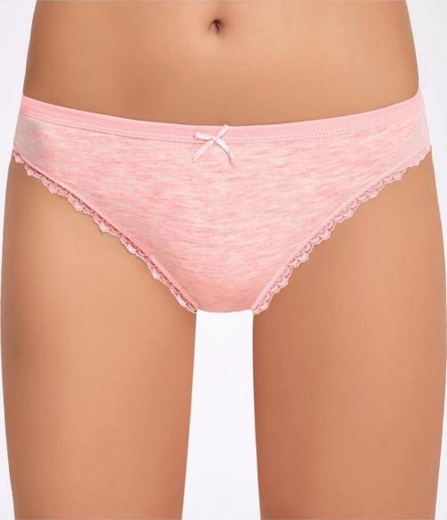 Melanjlı Dantelli Bikini Külot