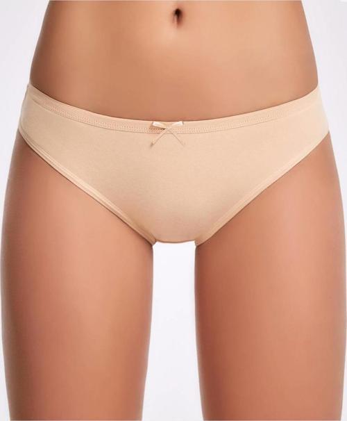 Kadın Fiyonklu Bikini Külot Ten