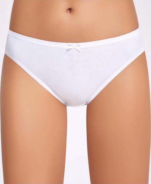 Fiyonklu Beyaz Kadın Bikini Külot   3 Adet