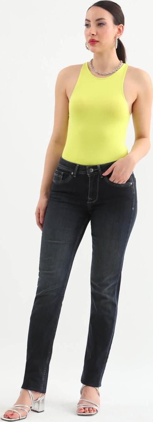 Kadın Likralı Straight Jean Pantolon Lacivert