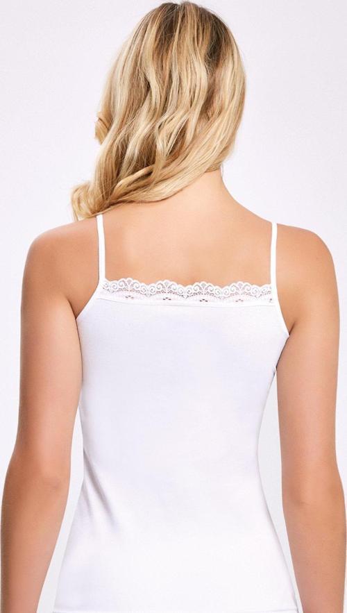 Kadın V Yaka Dantelli İp Askılı Atlet