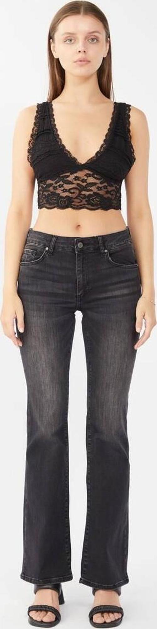 Kadın İspanyol Paça Antrasit Jean Pantolon