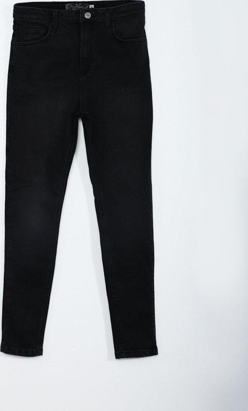 Kadın Yüksek Bel Dar Paça Skinny Fit Antrasit Jean Pantolon