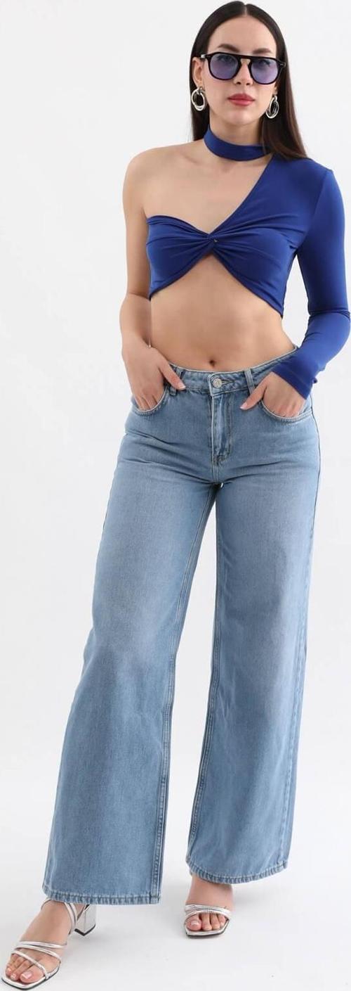 Kadın Geniş Kesim Jean Pantolon