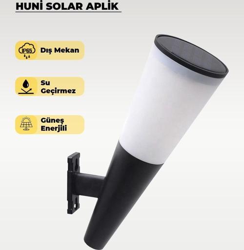 8W Huni Solar Duvar Aplik - Gün Işığı
