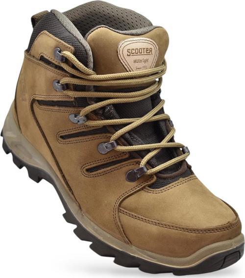 5558 Ortopedik SU GEÇİRMEZ Hakiki Deri Outdoor Erkek Siyah Bot Ayakkabı