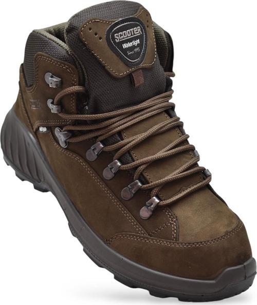 4107 Ortopedik SU GEÇİRMEZ Hakiki Deri Outdoor Erkek Siyah Bot Ayakkabı