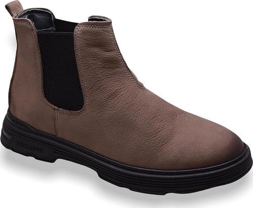 Bülent Saraç 201 Hakiki Deri Erkek Bot Ayakkabı Nubuk İçi Kürklü