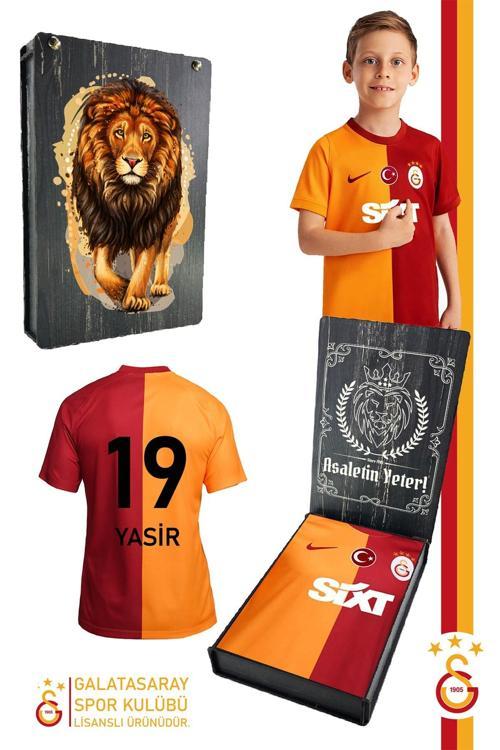 Orijinal 23-24 Sezonu Sarı Kırmızı Parçalı Kişiye Özel Çocuk Forma Ahşap K