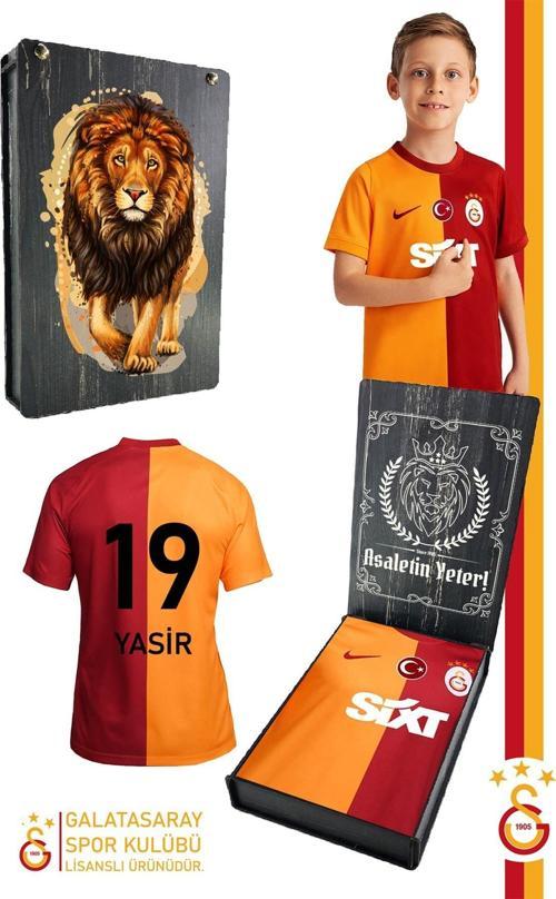Orijinal 23-24 Sezonu Sarı Kırmızı Parçalı Kişiye Özel Çocuk Forma Ahşap K