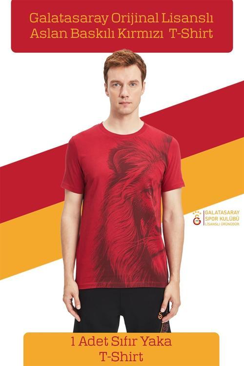 Orijinal Lisanslı Aslan Baskılı T-Shirt