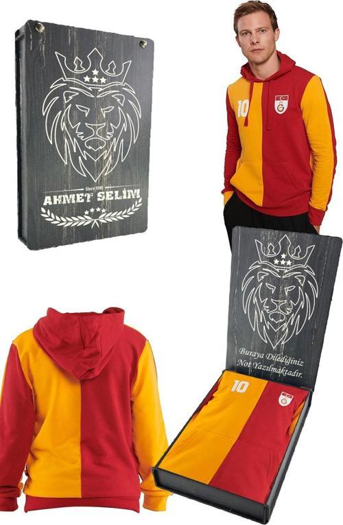 Orijinal Metin Oktay Kapüşonlu Sweat Kişiye Özel Hediyelik Ahşap Kutulu