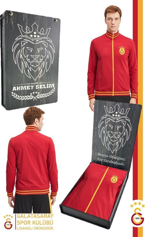 KöN Galatasaray Orijinal Lisanslı Dik Yaka Fermuarlı Erkek Sweat Kişiye Özel Hediyelik Ah