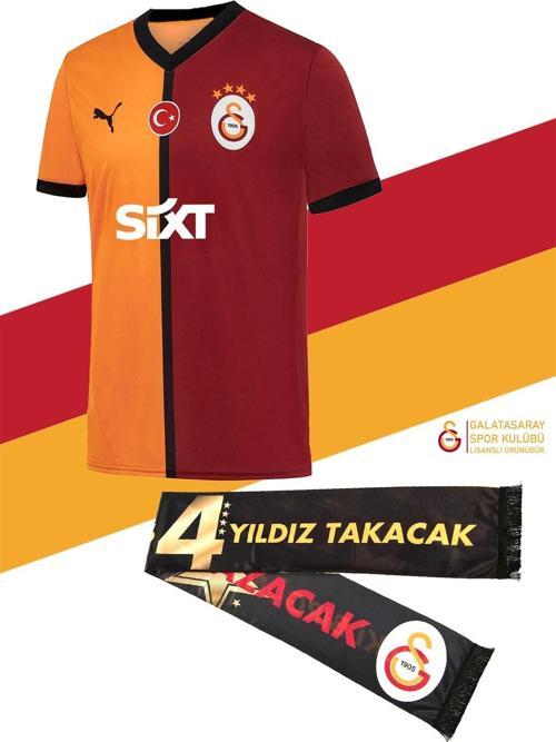 Orijinal Lisanslı 2024/2025 Parçalı İç Saha Taraftar Forma Atkı Hediyeli