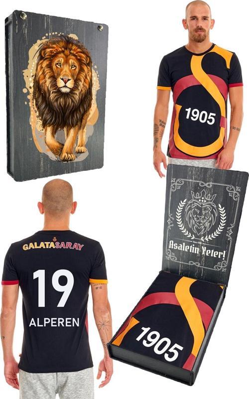 Orijinal Lisanslı Unisex Kişiye Özel Siyah Arma T-Shirt Aslan Baskılı Hed