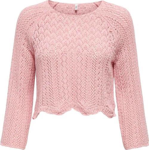 Kadın Örme Detaylı Pembe Crop Kazak - 15233173
