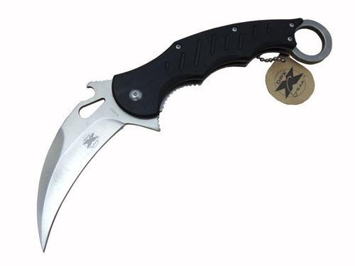 Büro Ev Ofis Kamp Keyfi için 23CM Amerikan İşi Kılıflı Otomatik Karambit Outdoor Çakı