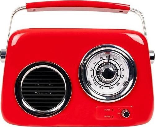 FB-R302-RD Retro Radyo ve Bluetooth Hoparlör - Kırmızı