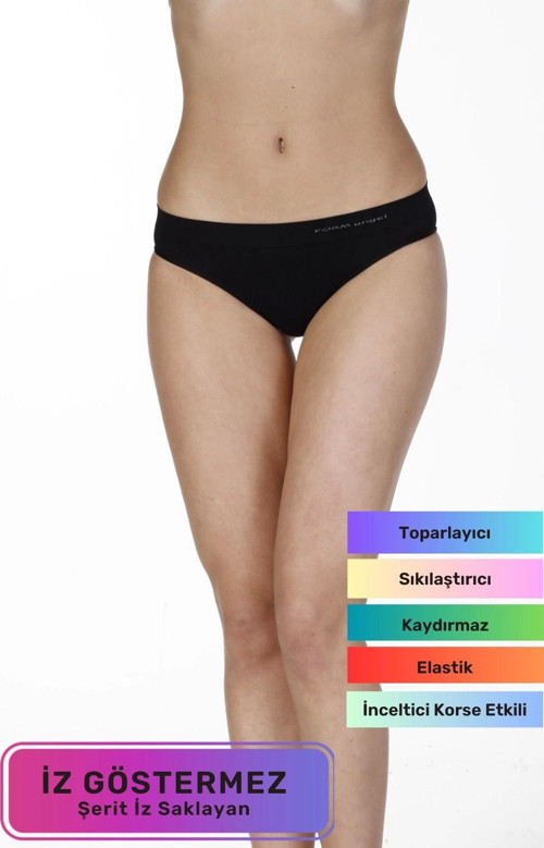 Premium İnceltici Sıkılaştırıcı Toparlayıcı İz Göstermeyen Düşük Bel Siyah Dikişsiz Slip Korse