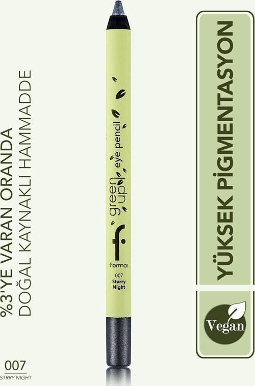 Uzun Süre Kalıcı Yoğun Pigmentli Green Up Parlak Vegan Göz Kalemi-007 Strry Nıght-8682536079723