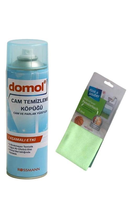 Cam Temizleme Köpüğü Cam Ve Parlak Yüzeyler 500 Ml + Flink & Sauber Cam Bezi