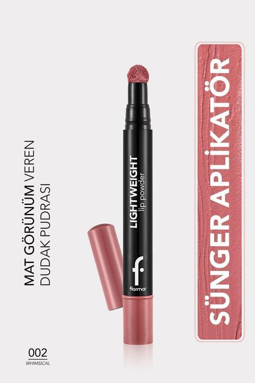 Hafif Yapılı Mat Dudak Pudrası (PEMBE) - Lightweight Lip Powder - 002 Whimsical - 8682536007443