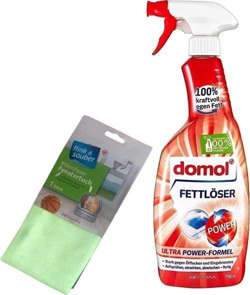 Yağ Çözücü Sprey 750 Ml & Flink Sauber Mikrofiber Cam Bezi Tekli