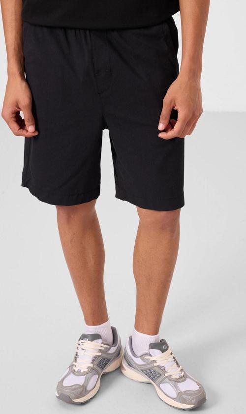 Siyah Standart Fit Dokuma Hafif Esnek Chino Erkek Şort - 81293