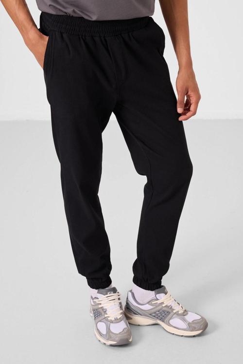 Siyah Standart Fit Dokuma Hafif Esnek Chino Erkek Pantolon - 82176