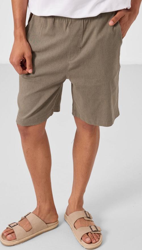 Camel Standart Fit Dokuma Hafif Esnek Chino Erkek Şort - 81291