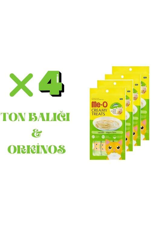 Meo Creamy Treats Sıvı Kedi Ödül Maması 4 Lü Set Ton Balığı&Orkinos 4X15 Gr Toplam 240 Gr