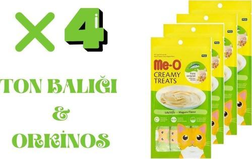 Meo Creamy Treats Sıvı Kedi Ödül Maması 4 Lü Set Ton Balığı&Orkinos 4X15 Gr Toplam 240 Gr