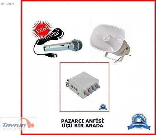 PAZARCİ -SEYYAR SATICI HOPARLÖRÜ - ANFİSİ SET